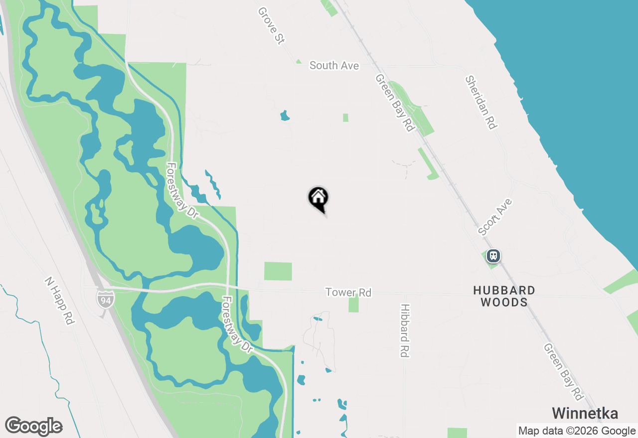 Map of 266 Greenwood Avenue, Glencoe, IL 60022
