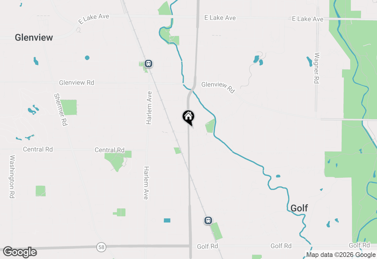 Map of 702 N Waukegan Road #206A, Glenview, IL 60025