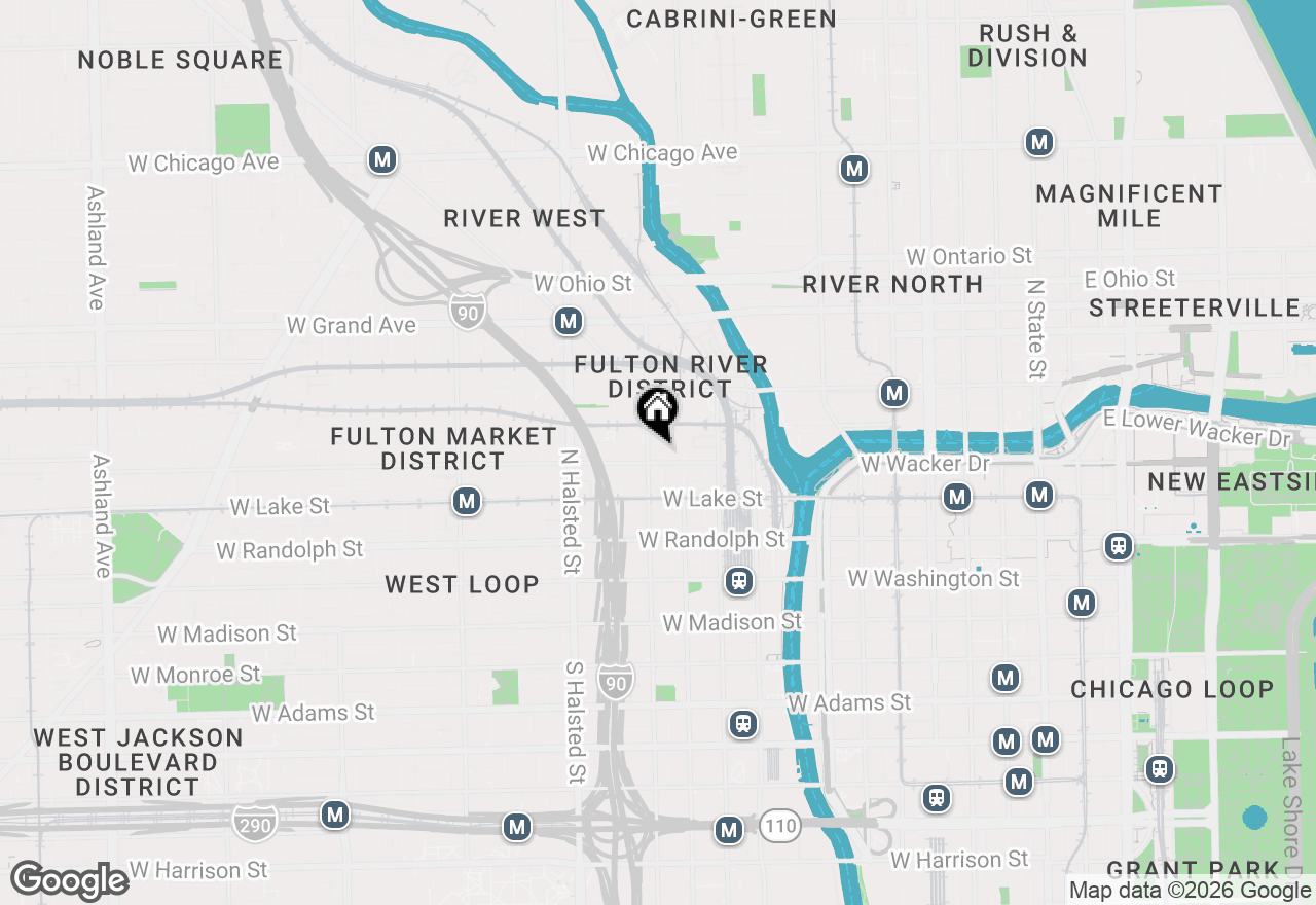 Map of 616 W Fulton Street #601, Chicago, IL 60661