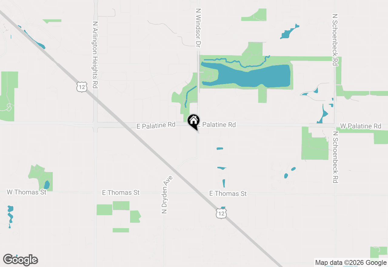 Map of 1838 N Windsor Drive, Arlington Heights, IL 60004