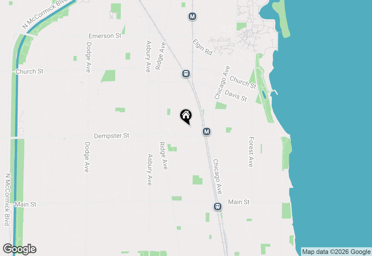 Map of 1323 Maple Avenue #3NE, Evanston, IL 60201