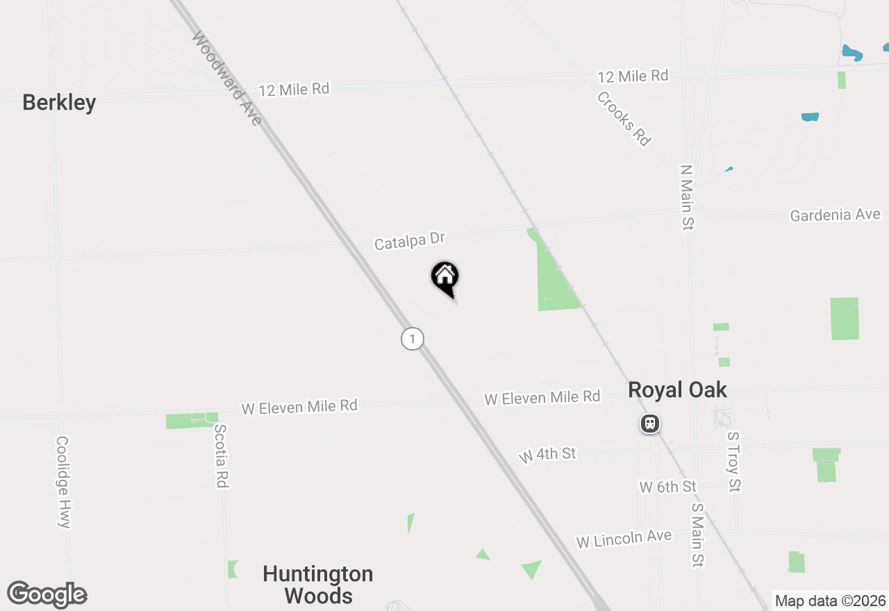 Map of 609 Forestdale Road, Royal Oak, MI 48067