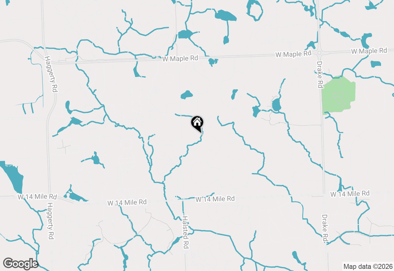 Map of 6947 Kirkbridge Hill, West Bloomfield, MI 48322