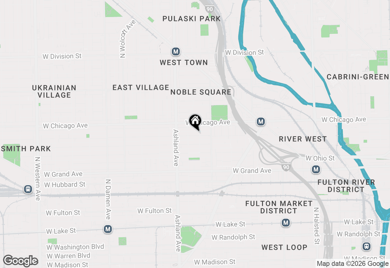 Map of 1459 W Superior Street #2W, Chicago, IL 60642