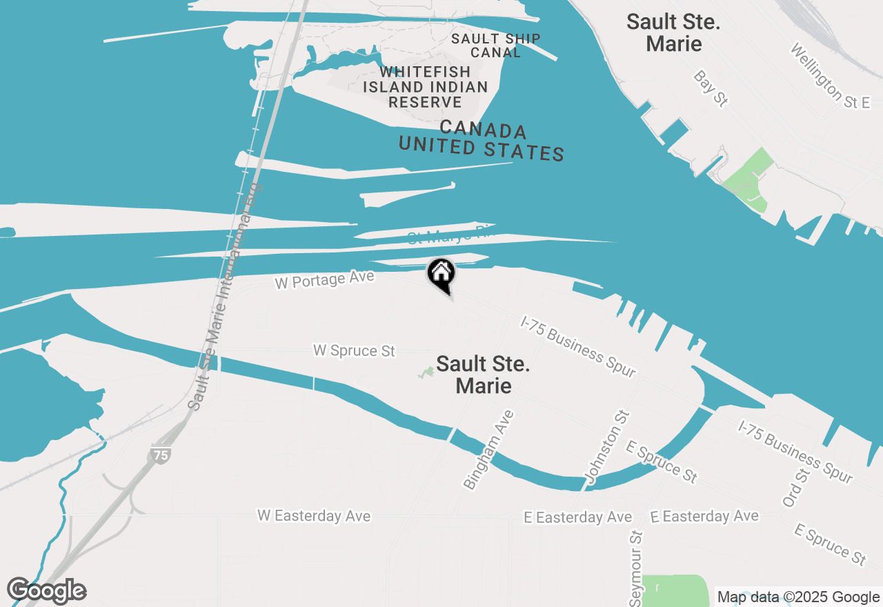 Map of 327 W Portage, Sault Sainte Marie, MI 49783