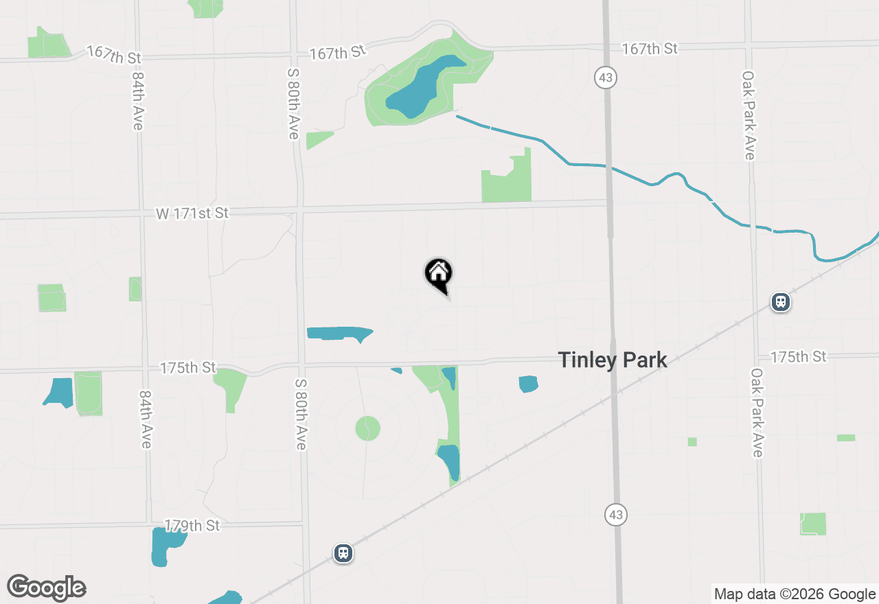 Map of 7624 173rd Place, Tinley Park, IL 60477