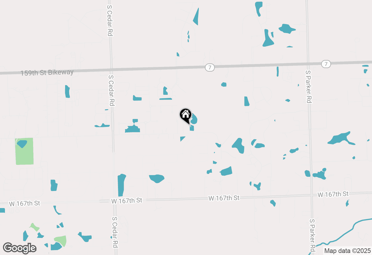 Map of 16235 S Circle Park Court, Homer Glen, IL 60491