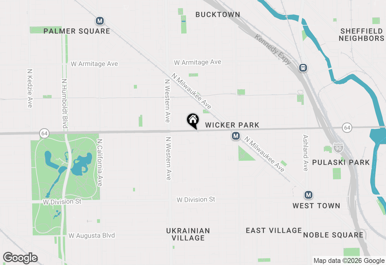 Map of 1550 N Bell Avenue #2B, Chicago, IL 60647