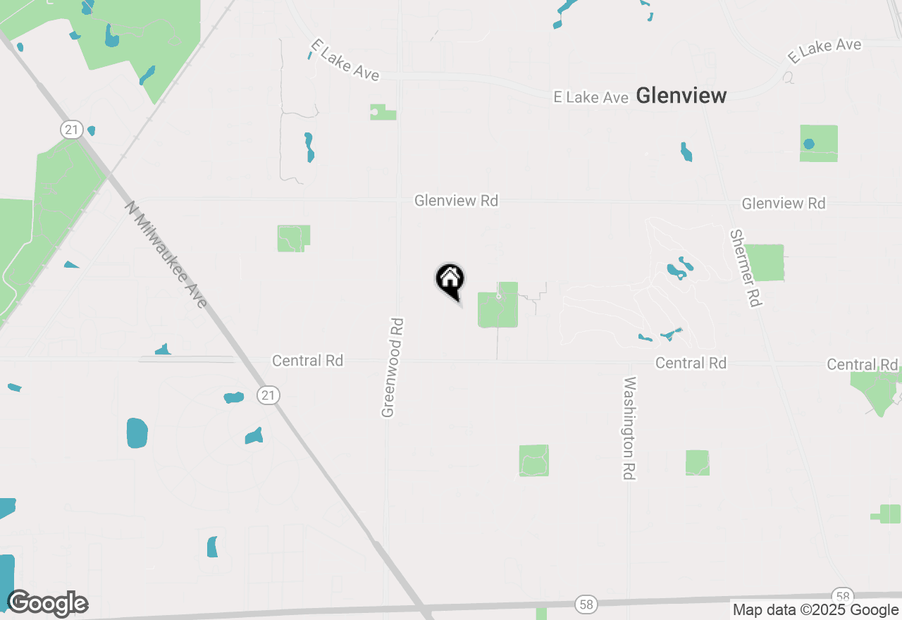 Map of 705 Glendale Road, Glenview, IL 60025