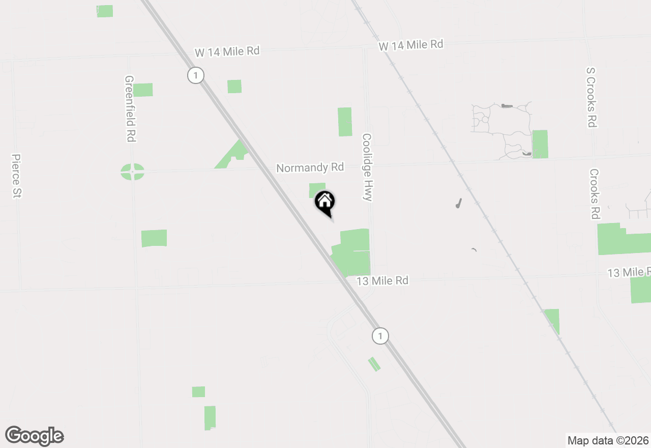 Map of 3711 Hampton Boulevard, Royal Oak, MI 48073