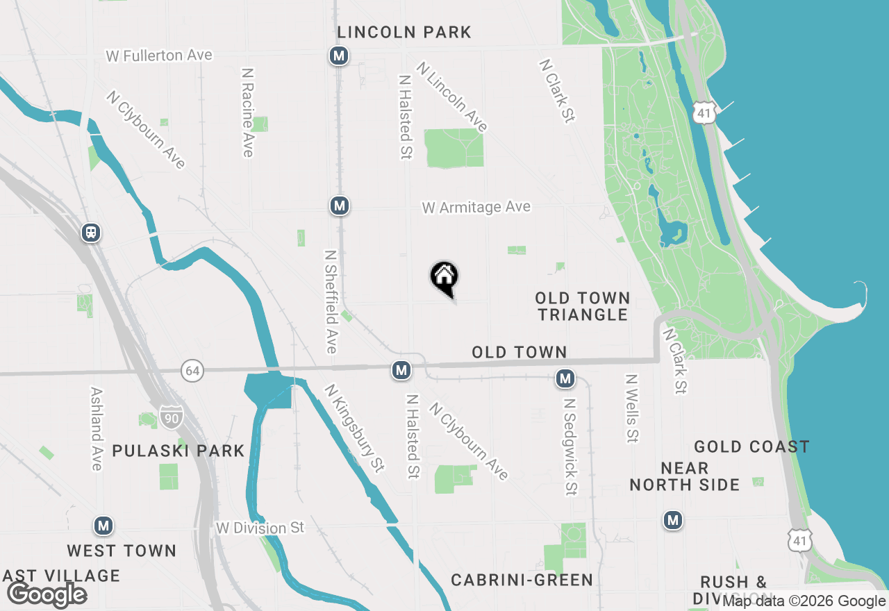Map of 703 W Willow Street #3A, Chicago, IL 60614
