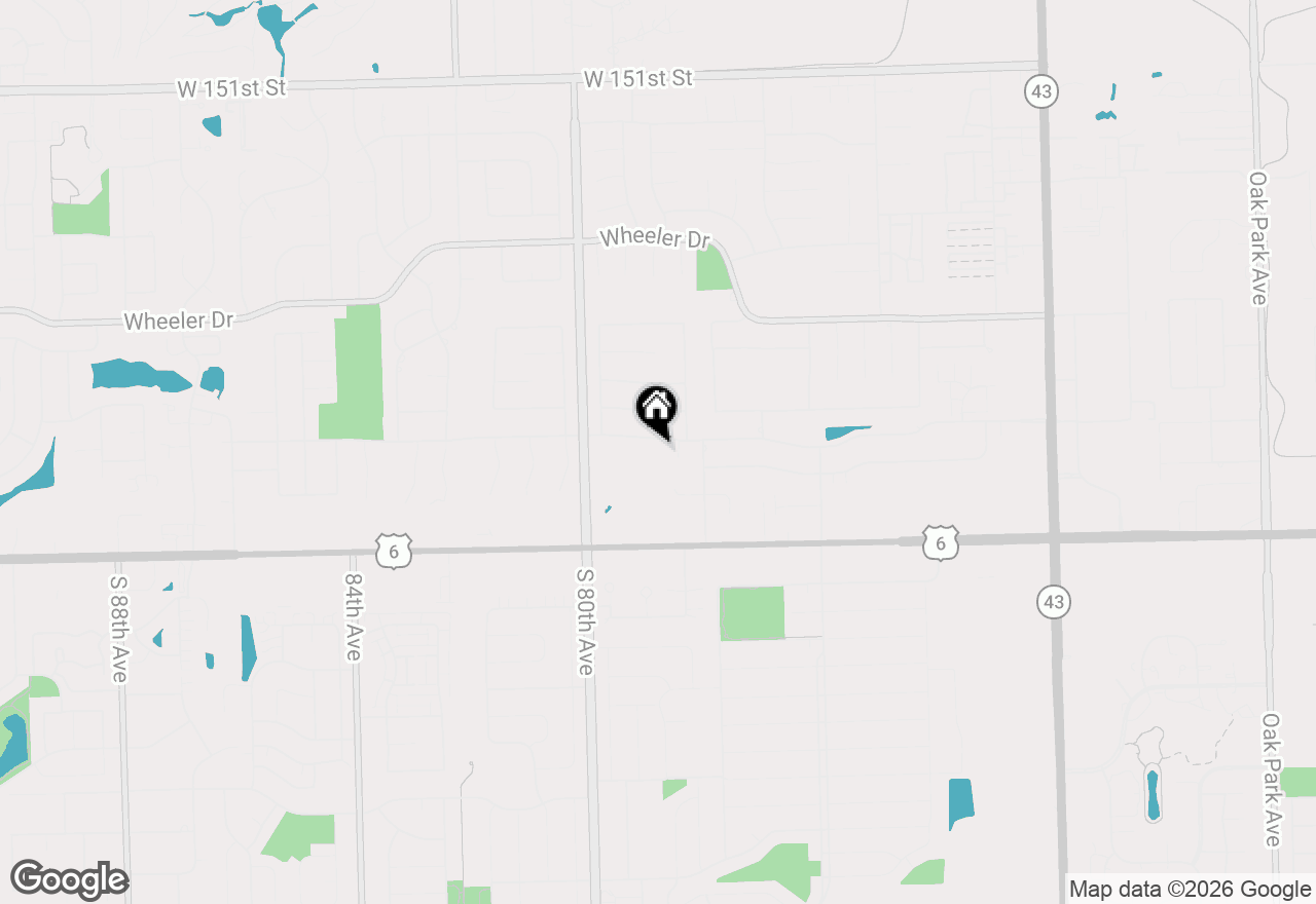 Map of 7841 W 157th Street #104, Orland Park, IL 60462