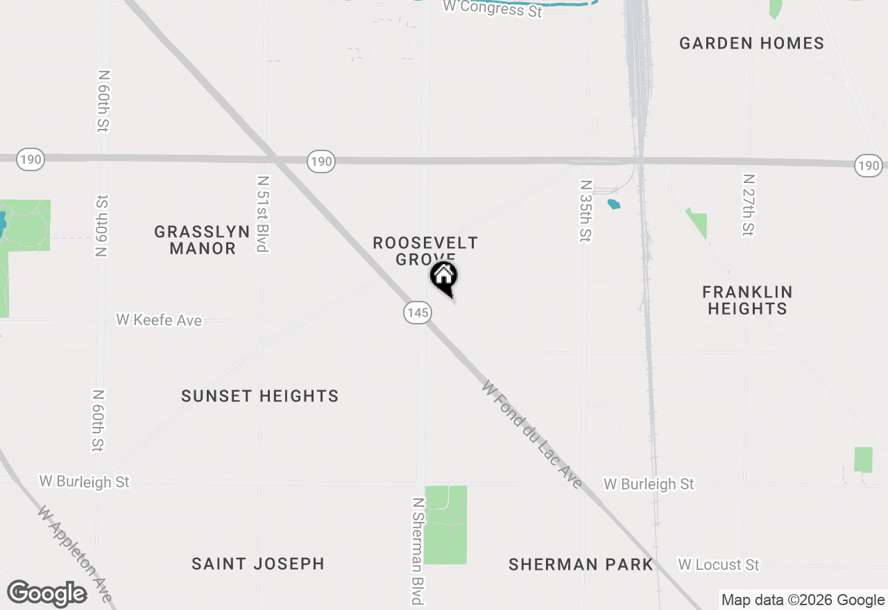 Map of 3601 N 42nd St, Milwaukee, WI 53216