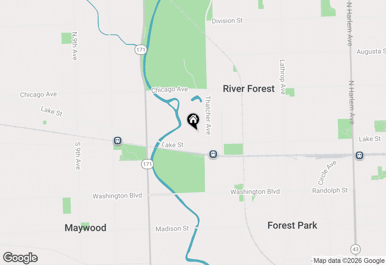Map of 530 Edgewood Place, River Forest, IL 60305