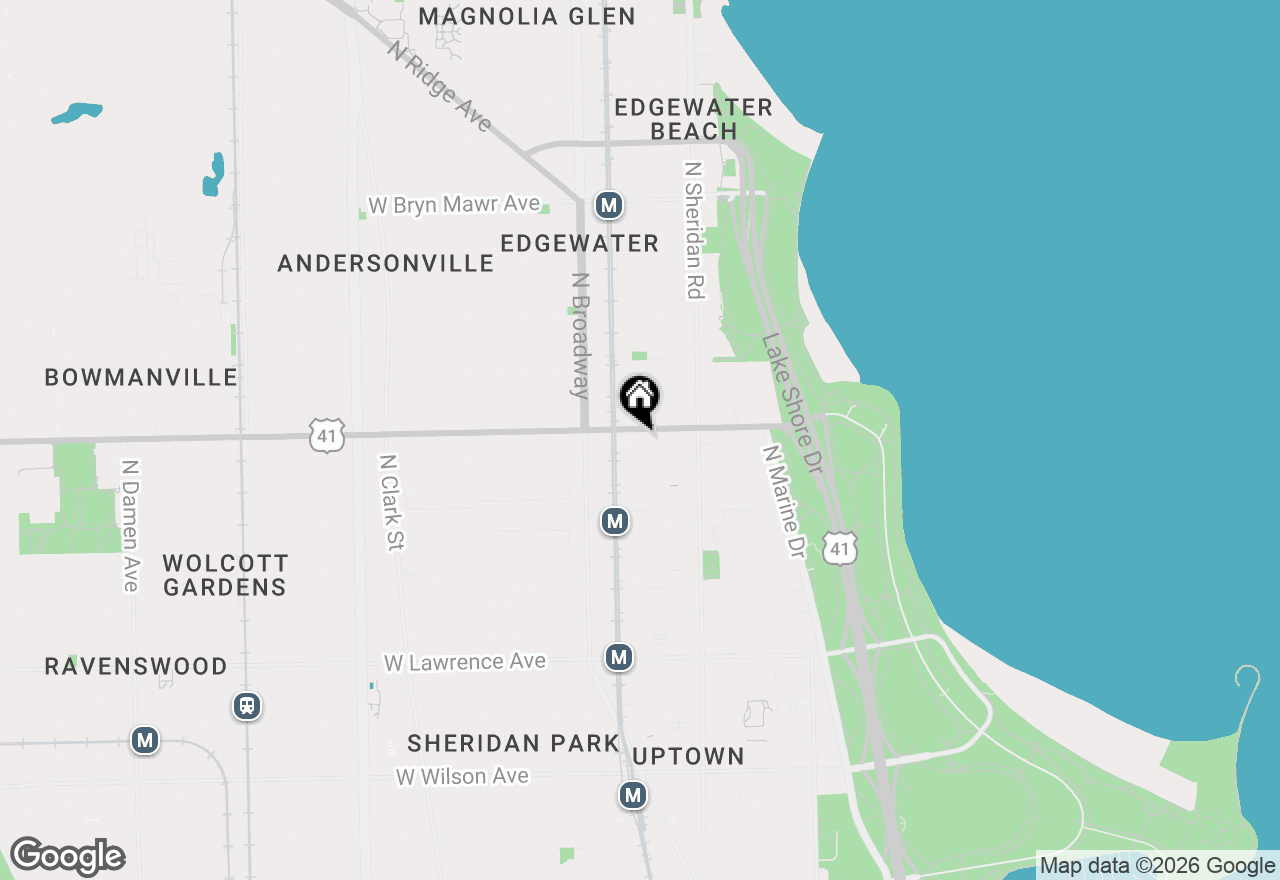 Map of 5125 N Winthrop Avenue #1F, Chicago, IL 60640