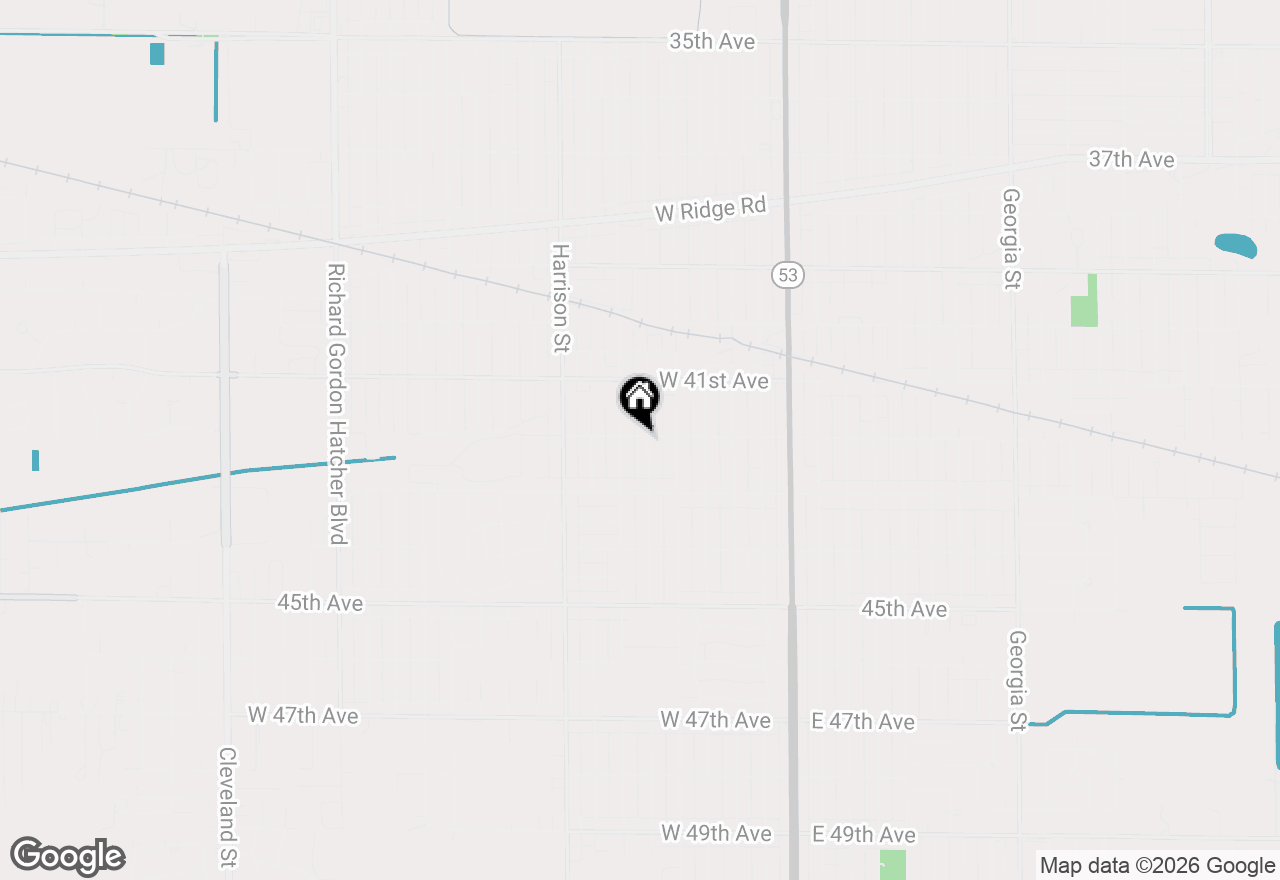 Map of 4200 Monroe Street, Gary, IN 46408