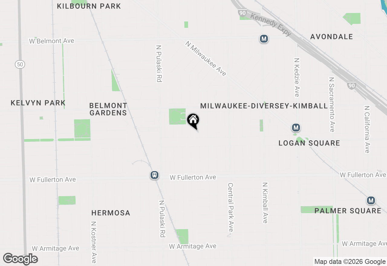 Map of 2630 N Hamlin Avenue #1, Chicago, IL 60647