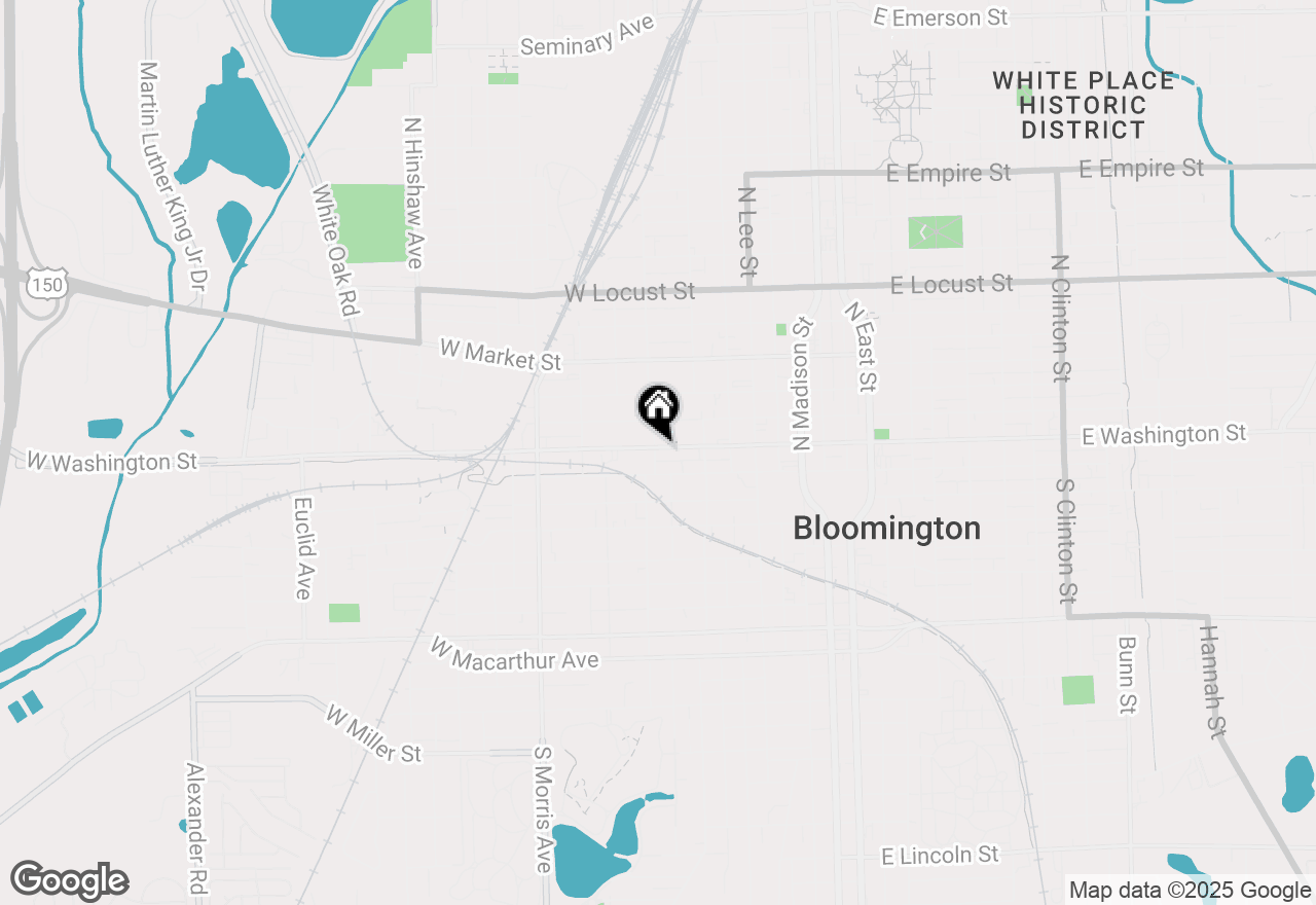 Map of 724 W Washington, Bloomington, IL 61701