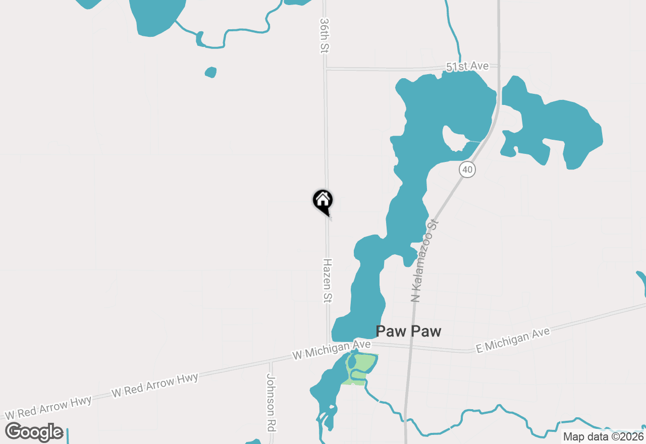 Map of 733 Hazen Street, Paw Paw, MI 49079