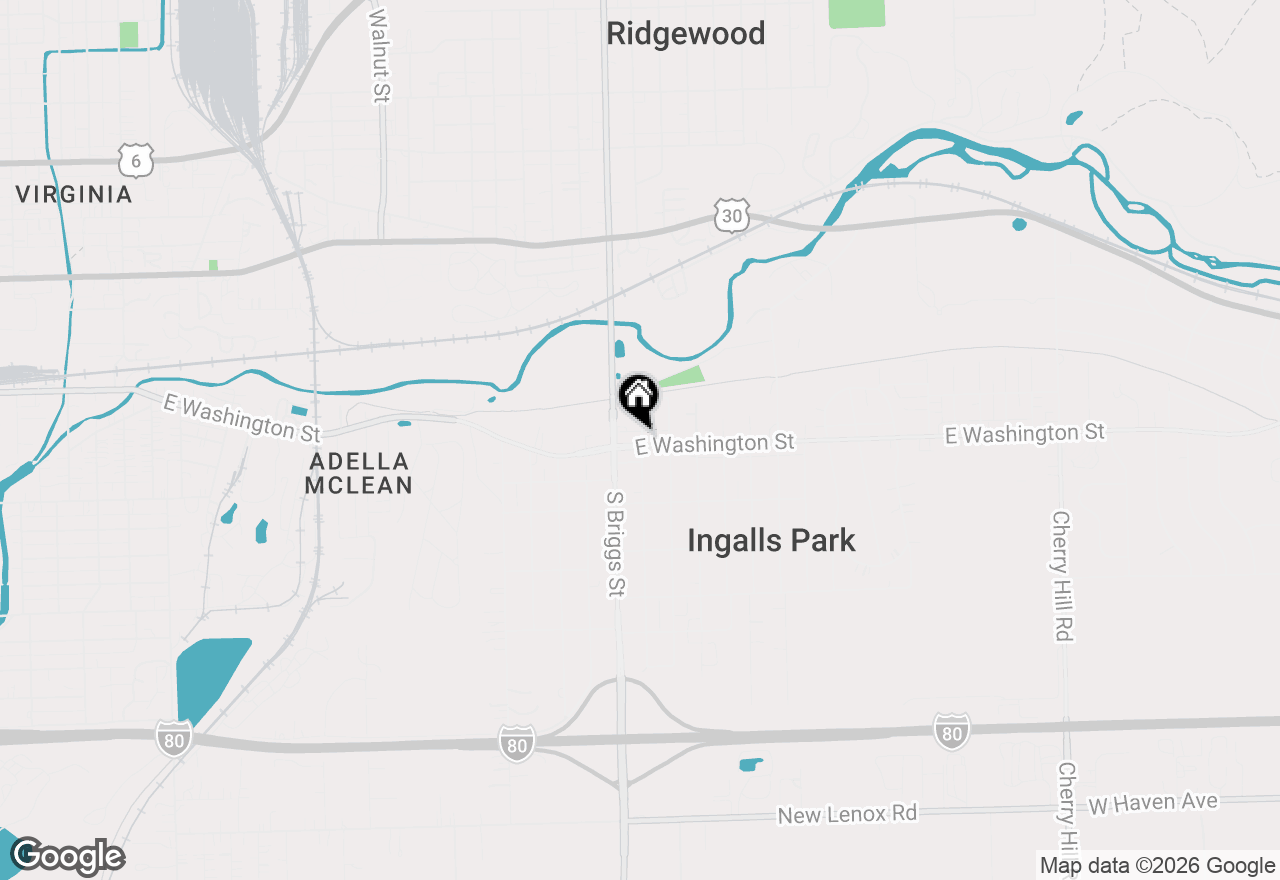 Map of 1611 E Washington Street, Joliet, IL 60433