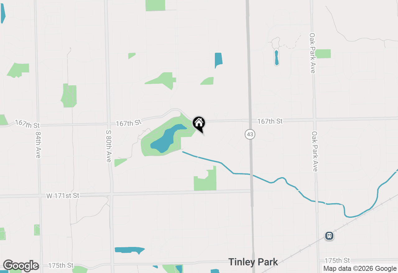 Map of 16755 Oleander Avenue, Tinley Park, IL 60477
