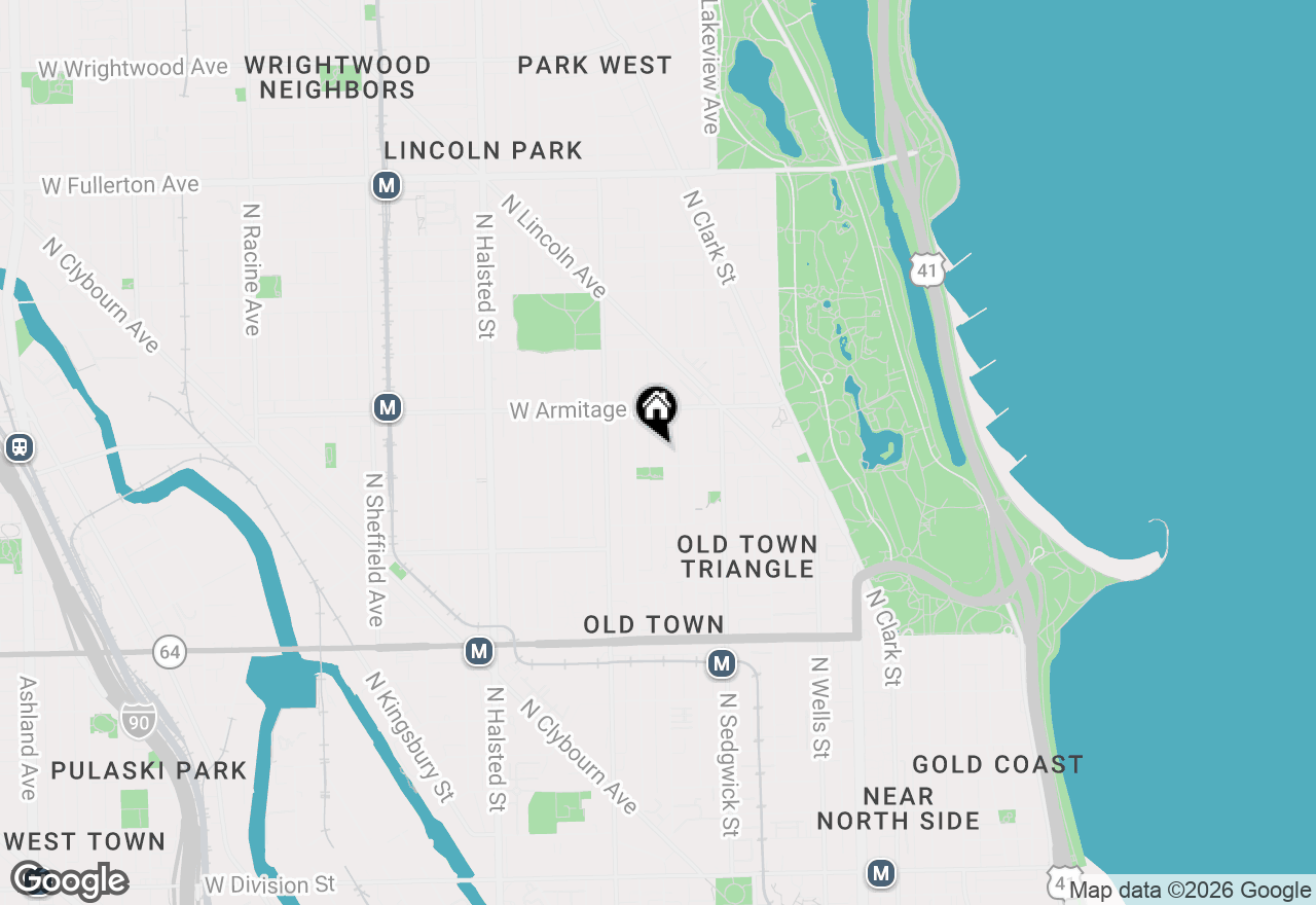 Map of 1912 N Cleveland Avenue #B, Chicago, IL 60614