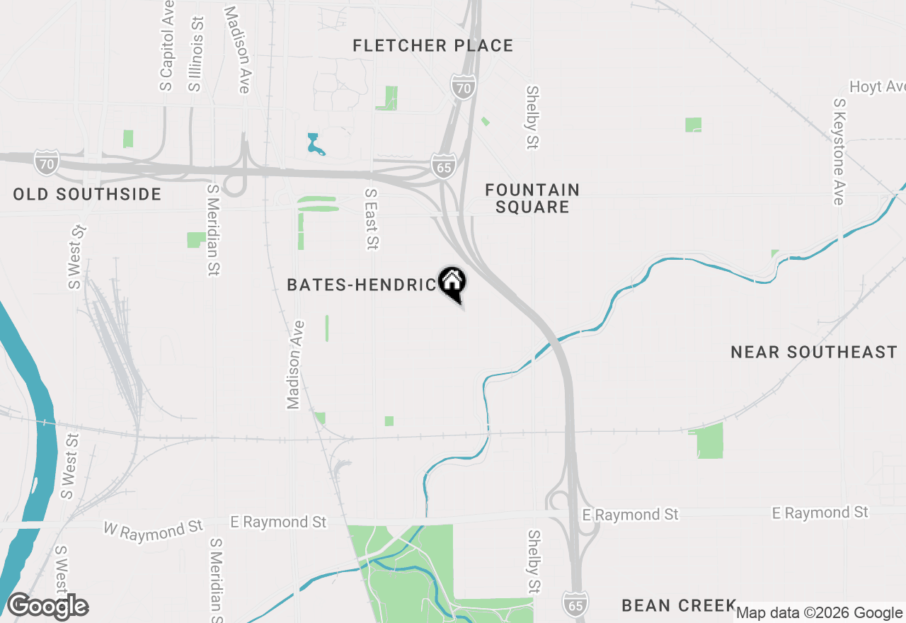 Map of 834 Weghorst Street, Indianapolis, IN 46203