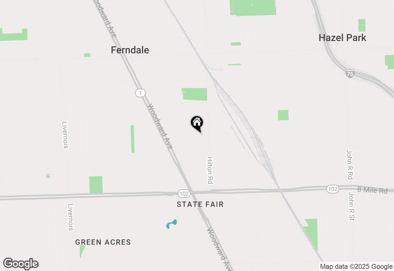 Map of 388 Channing Street, Ferndale, MI 48220