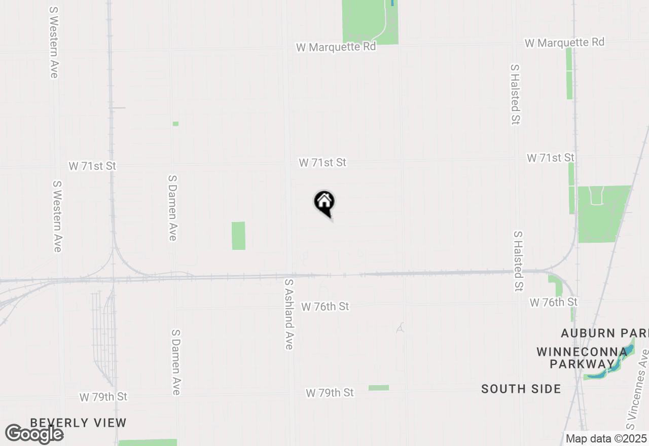 Map of 1445 W 73rd Street, Chicago, IL 60636