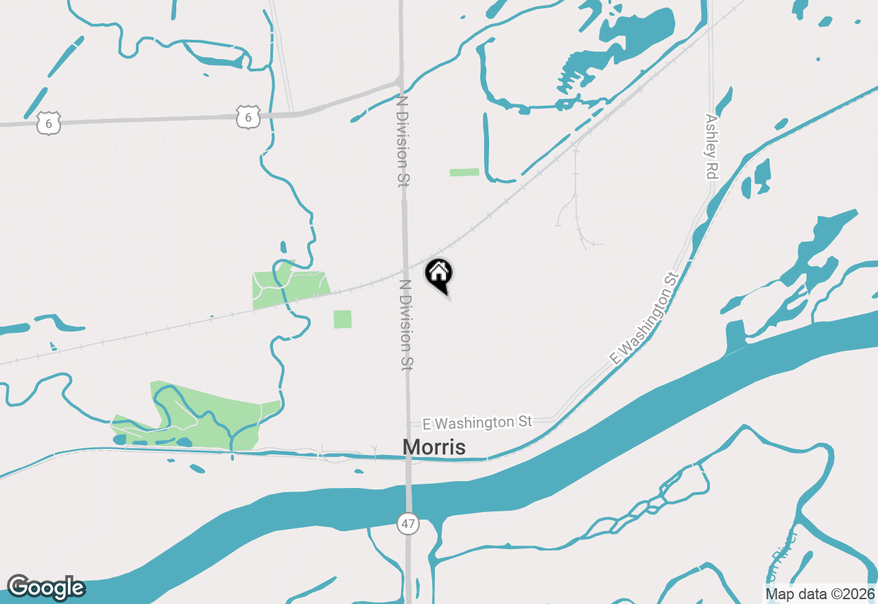 Map of 420 E Benton Street, Morris, IL 60450