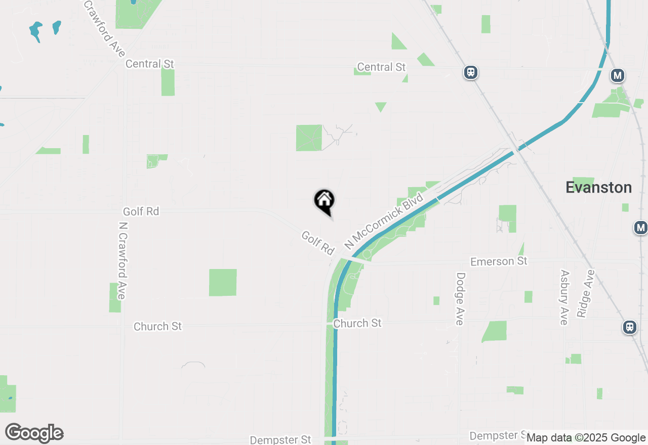 Map of 2025 Bennett Avenue, Evanston, IL 60201