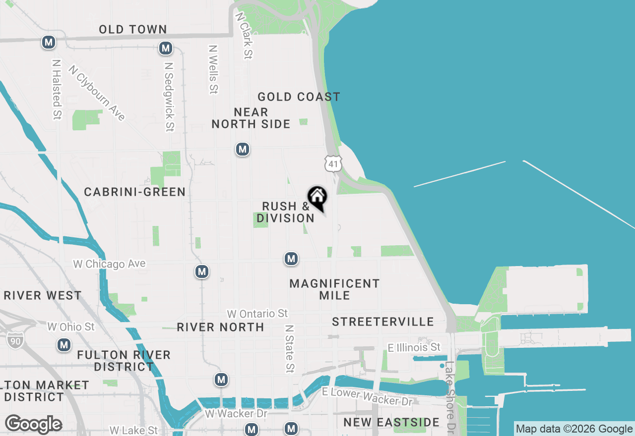 Map of 110 E Delaware Place #704, Chicago, IL 60611