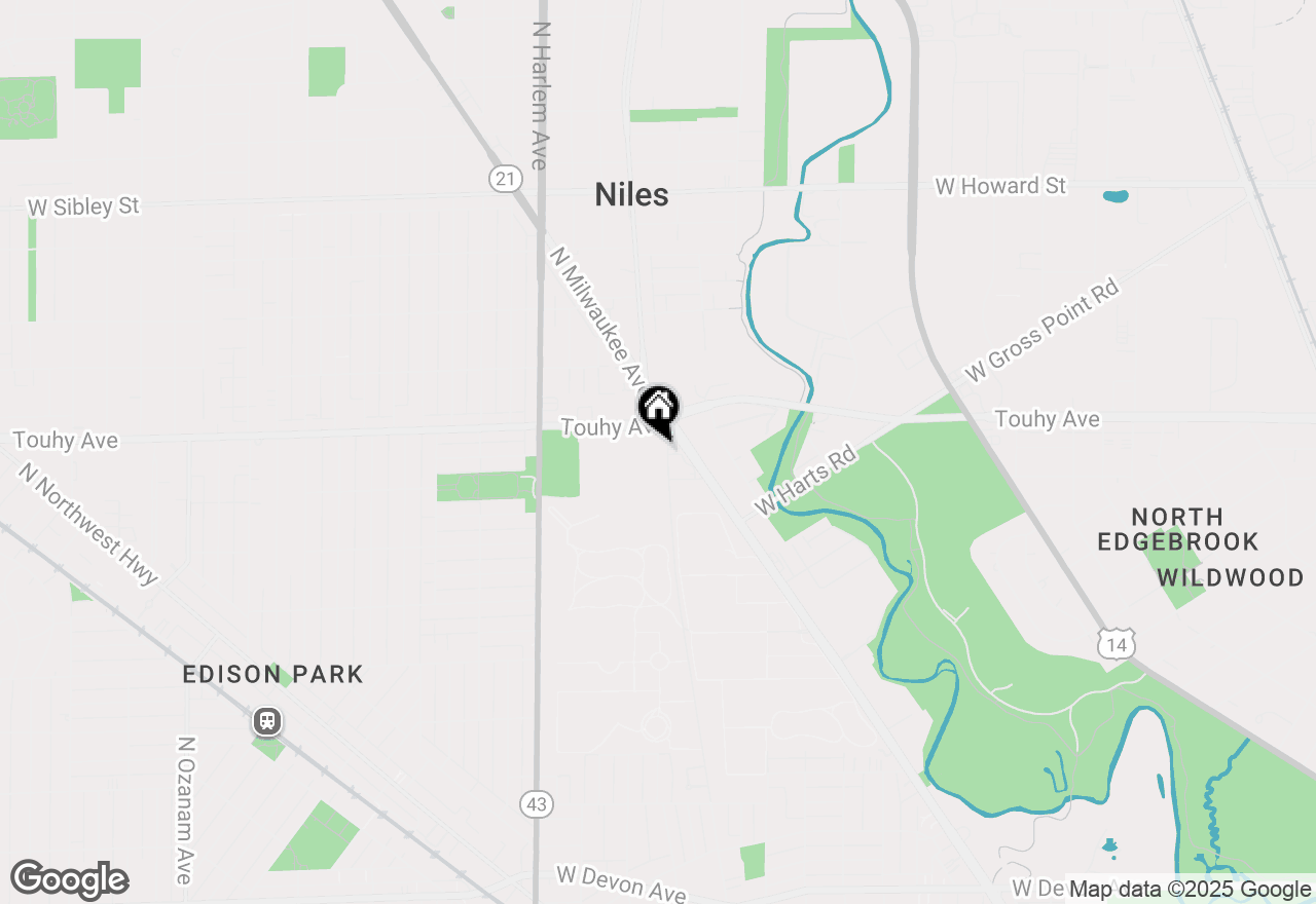 Map of 7011 W Touhy Avenue #206, Niles, IL 60714