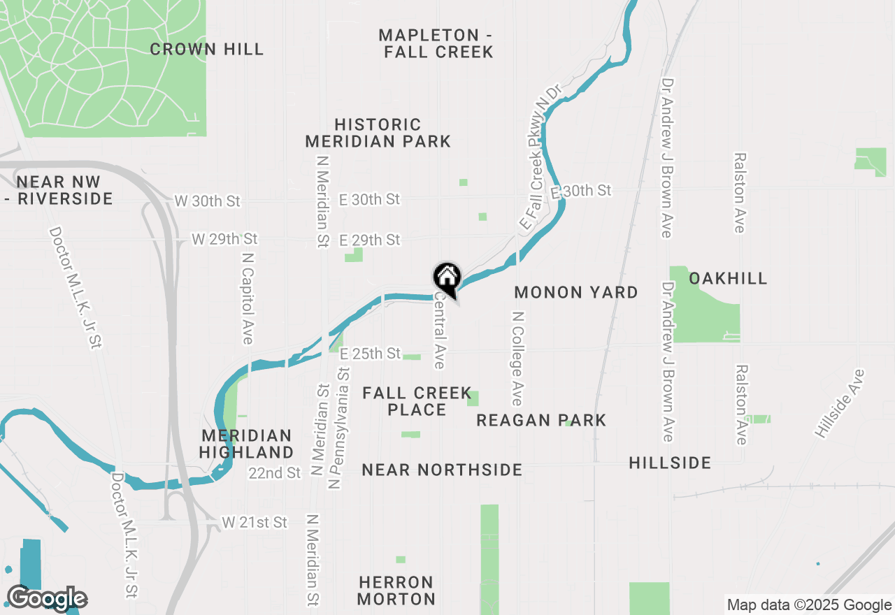 Map of 2631 Central Avenue, Indianapolis, IN 46205