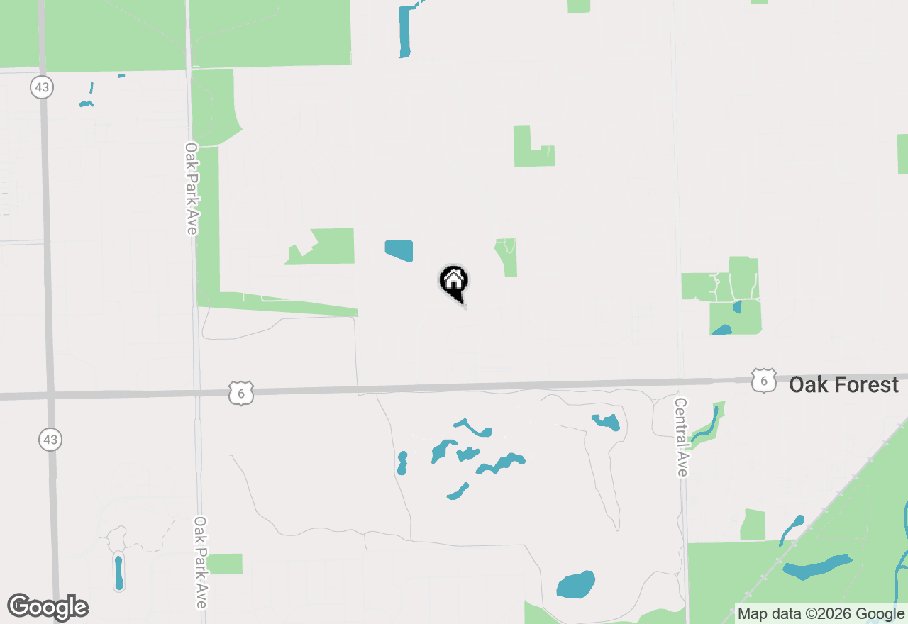 Map of 6133 157th Street, Oak Forest, IL 60452