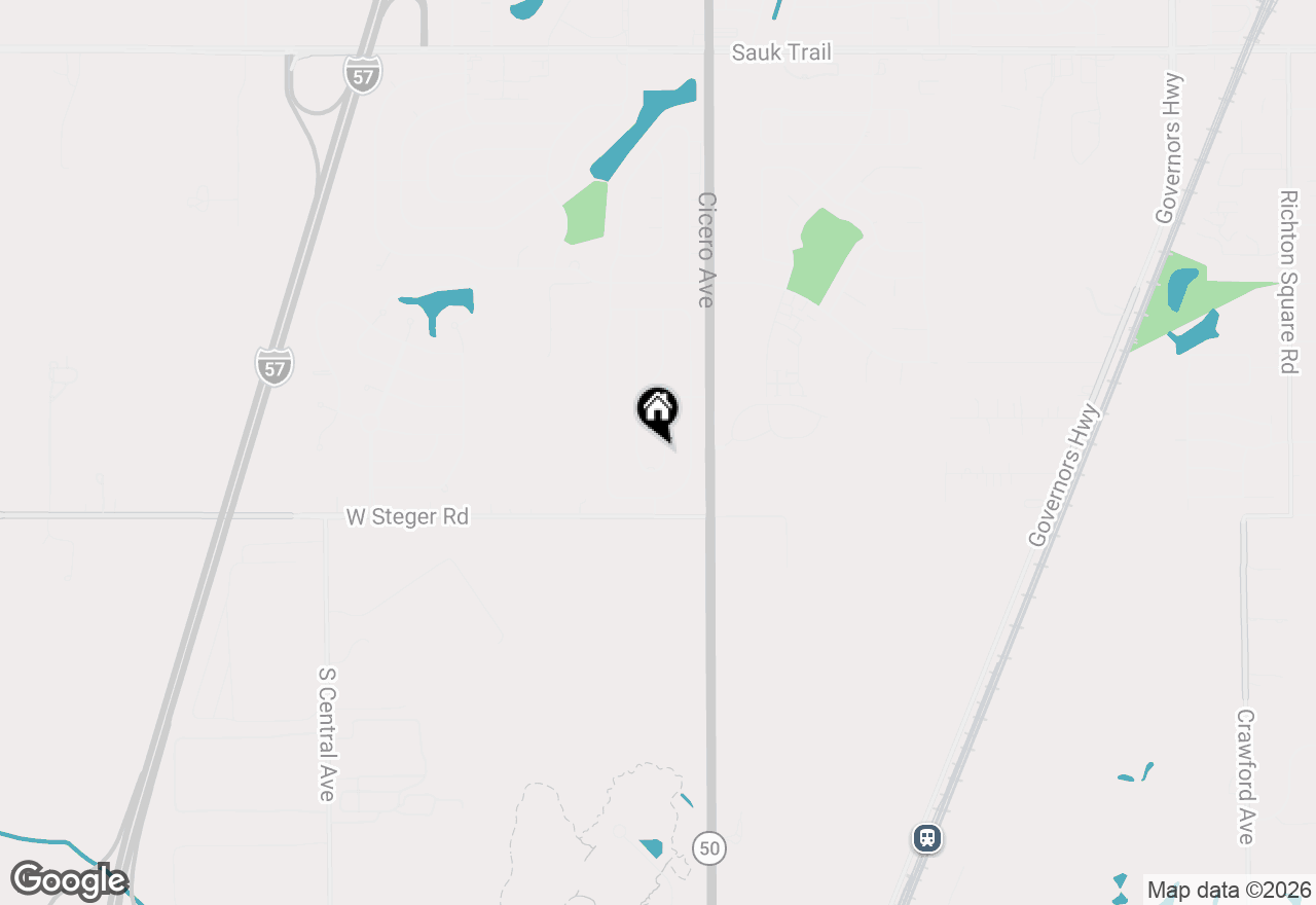 Map of 22962 Bruce Drive, Richton Park, IL 60471