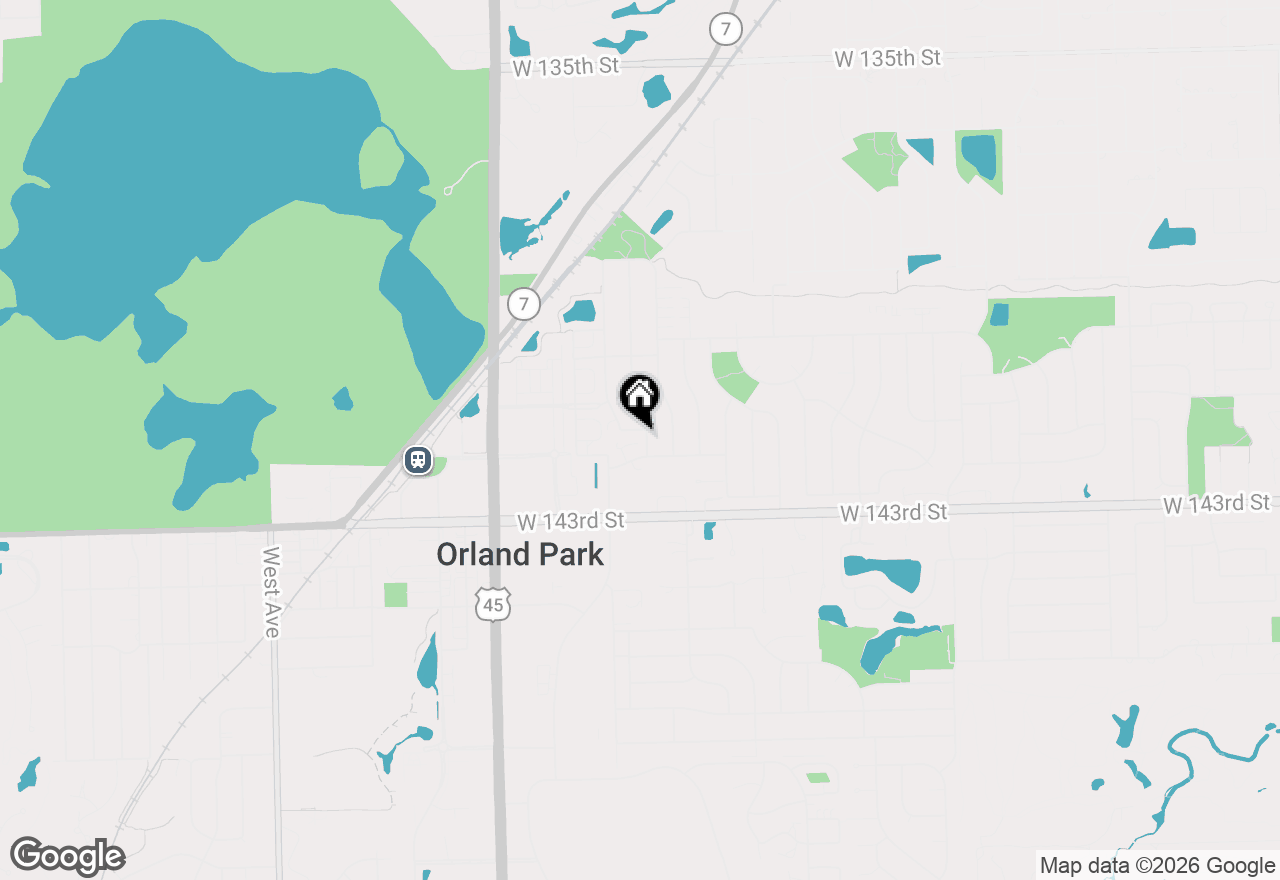 Map of 9304 W 141st Place, Orland Park, IL 60462