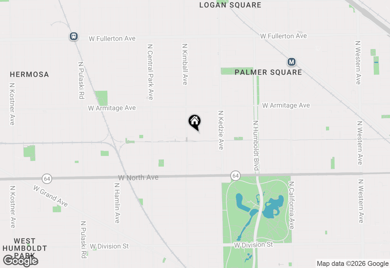 Map of 1820 N Spaulding Avenue #410, Chicago, IL 60647