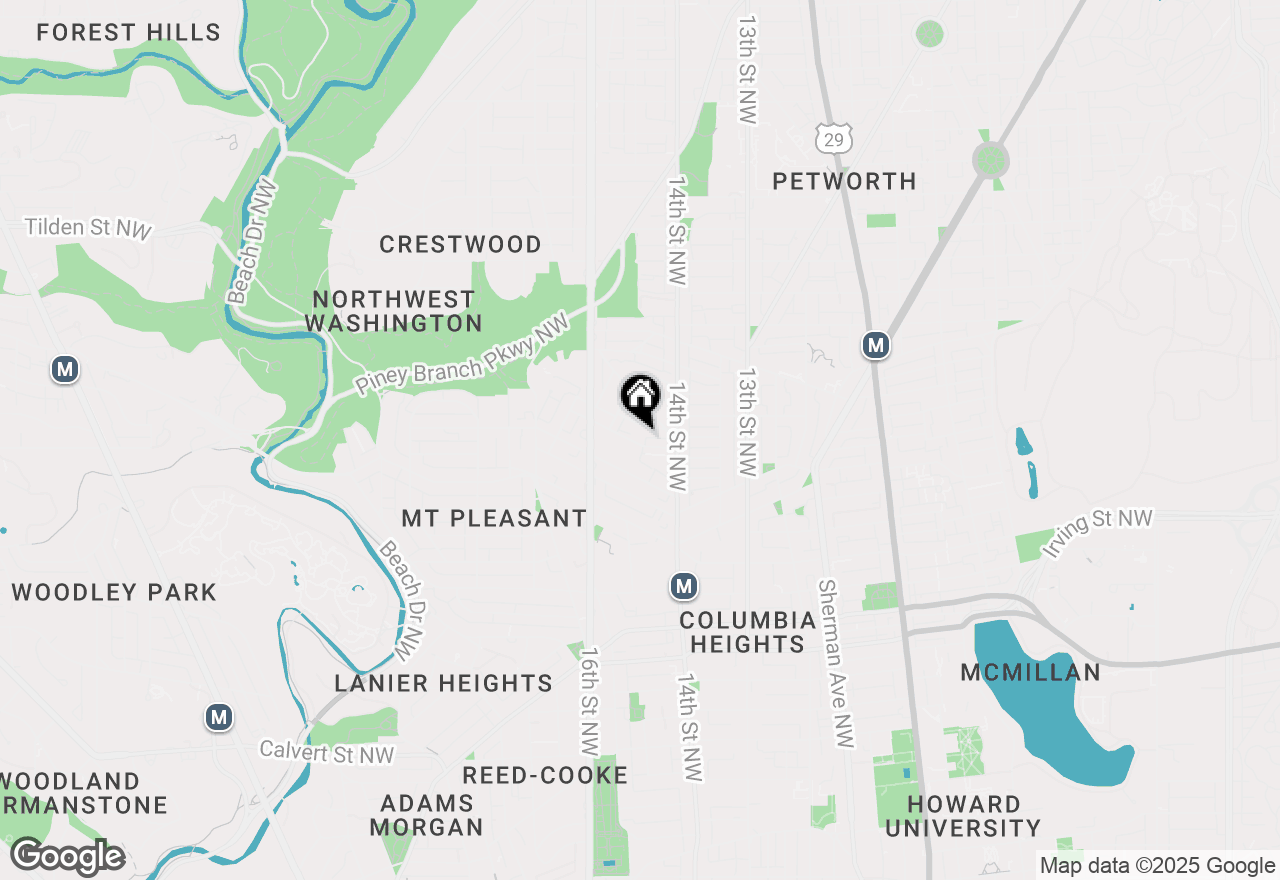 Map of 1469 Meridian Place Nw, Washington, DC 20010