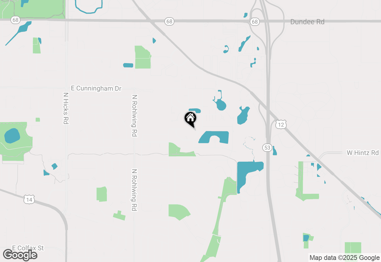 Map of 1121 E Cooper Drive, Palatine, IL 60074