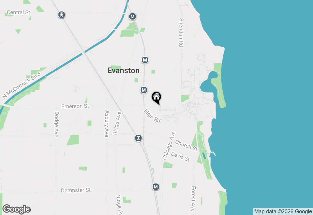 Map of 1862 Sherman Avenue #3SE, Evanston, IL 60201
