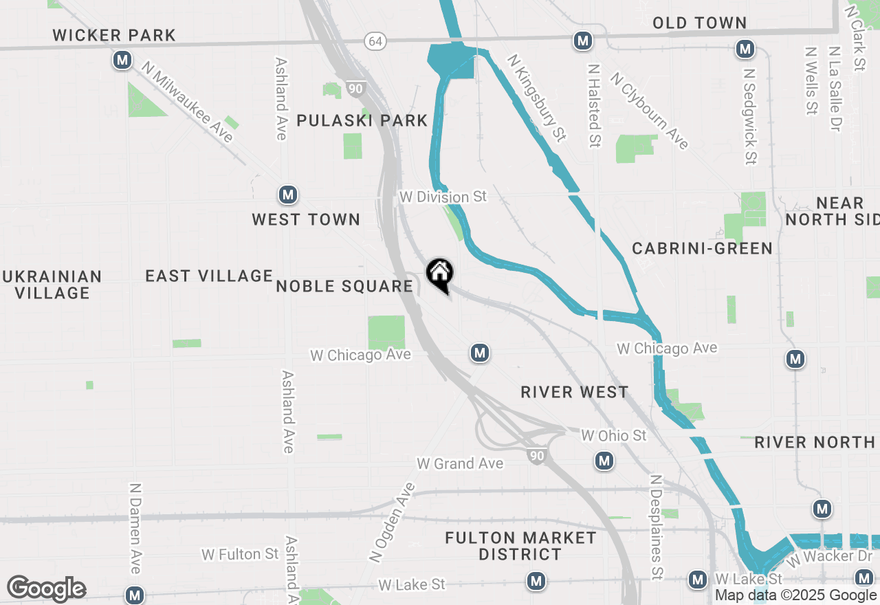 Map of 932 N Racine Avenue #2S, Chicago, IL 60642