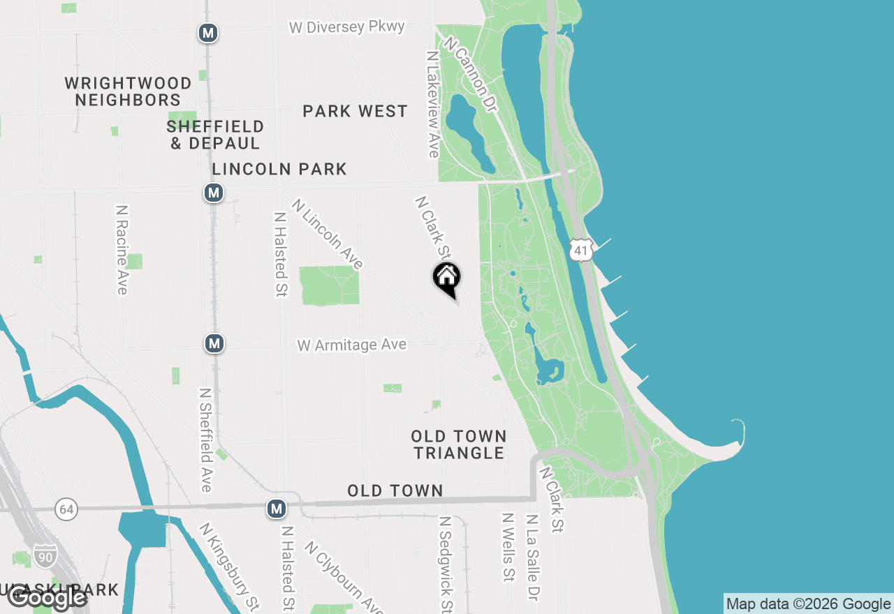 Map of 351 W Dickens Avenue #2E, Chicago, IL 60614