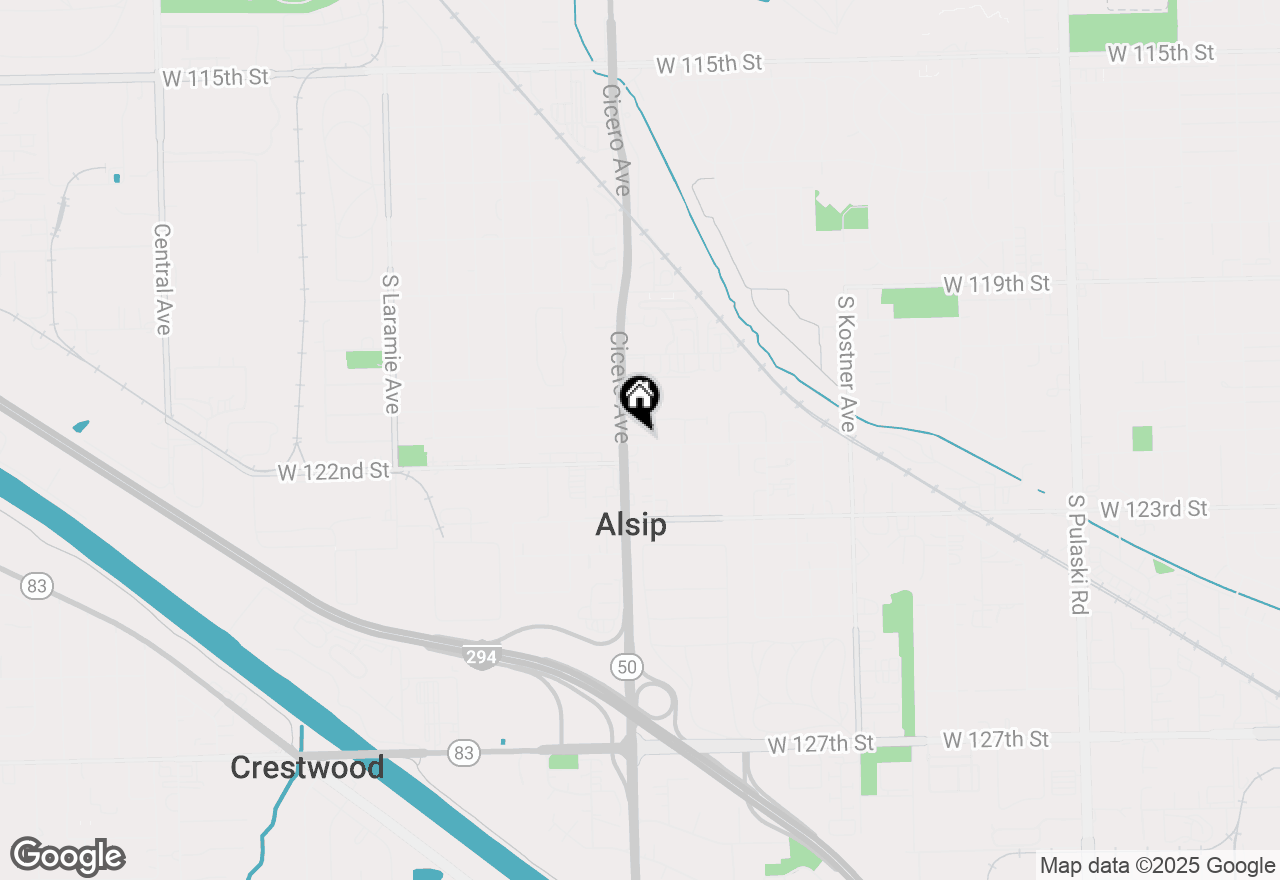 Map of 12147 S Cicero Avenue, Alsip, IL 60803