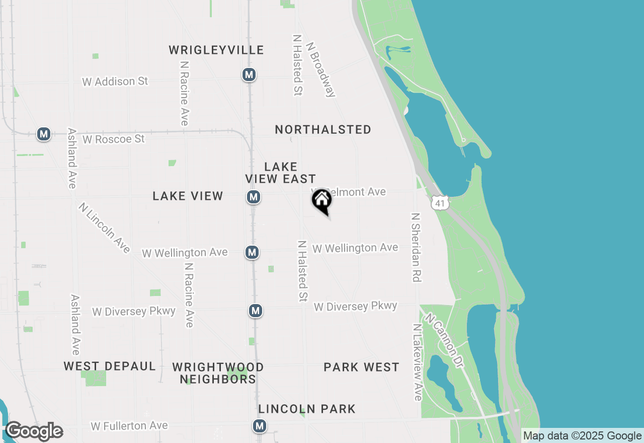Map of 714 W Barry Avenue #1E, Chicago, IL 60657
