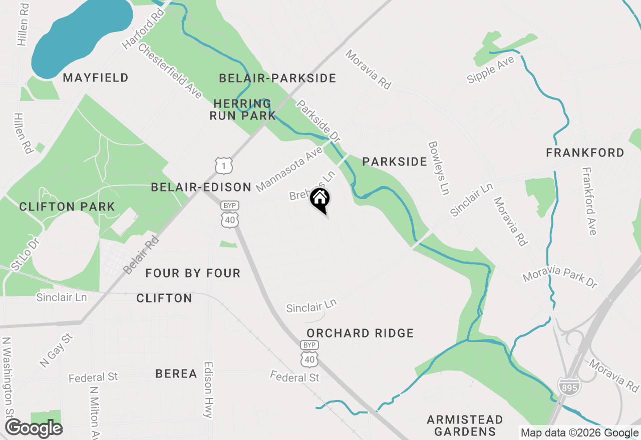 Map of 3602 Chesterfield Avenue, Baltimore, MD 21213