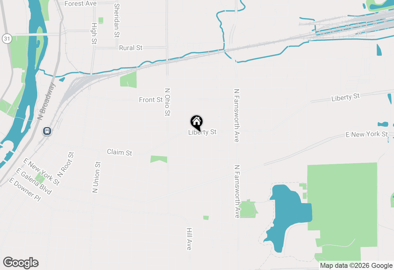 Map of 1133 Liberty Street, Aurora, IL 60505
