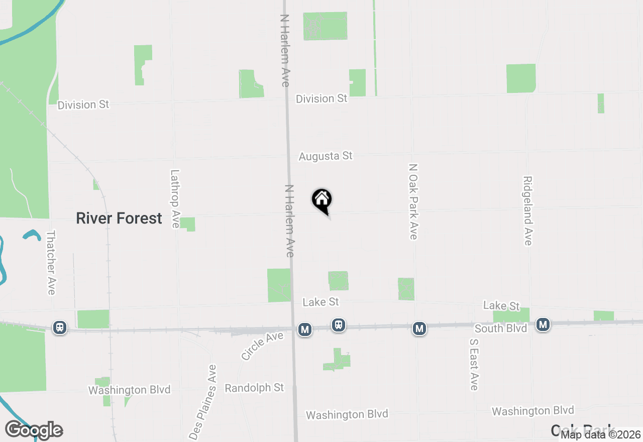 Map of 420 N Marion Street, Oak Park, IL 60302
