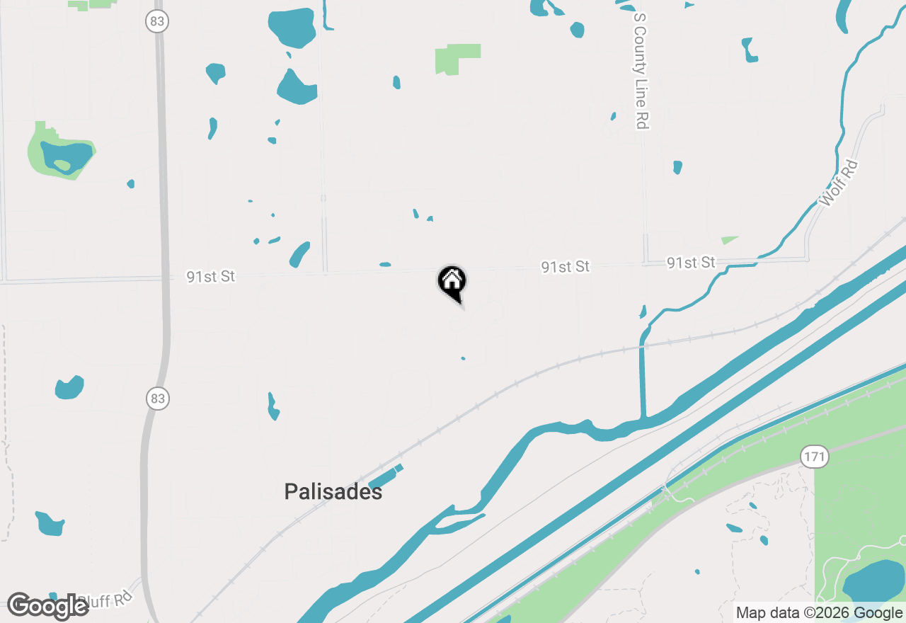 Map of 43 Oak Creek Court, Burr Ridge, IL 60527