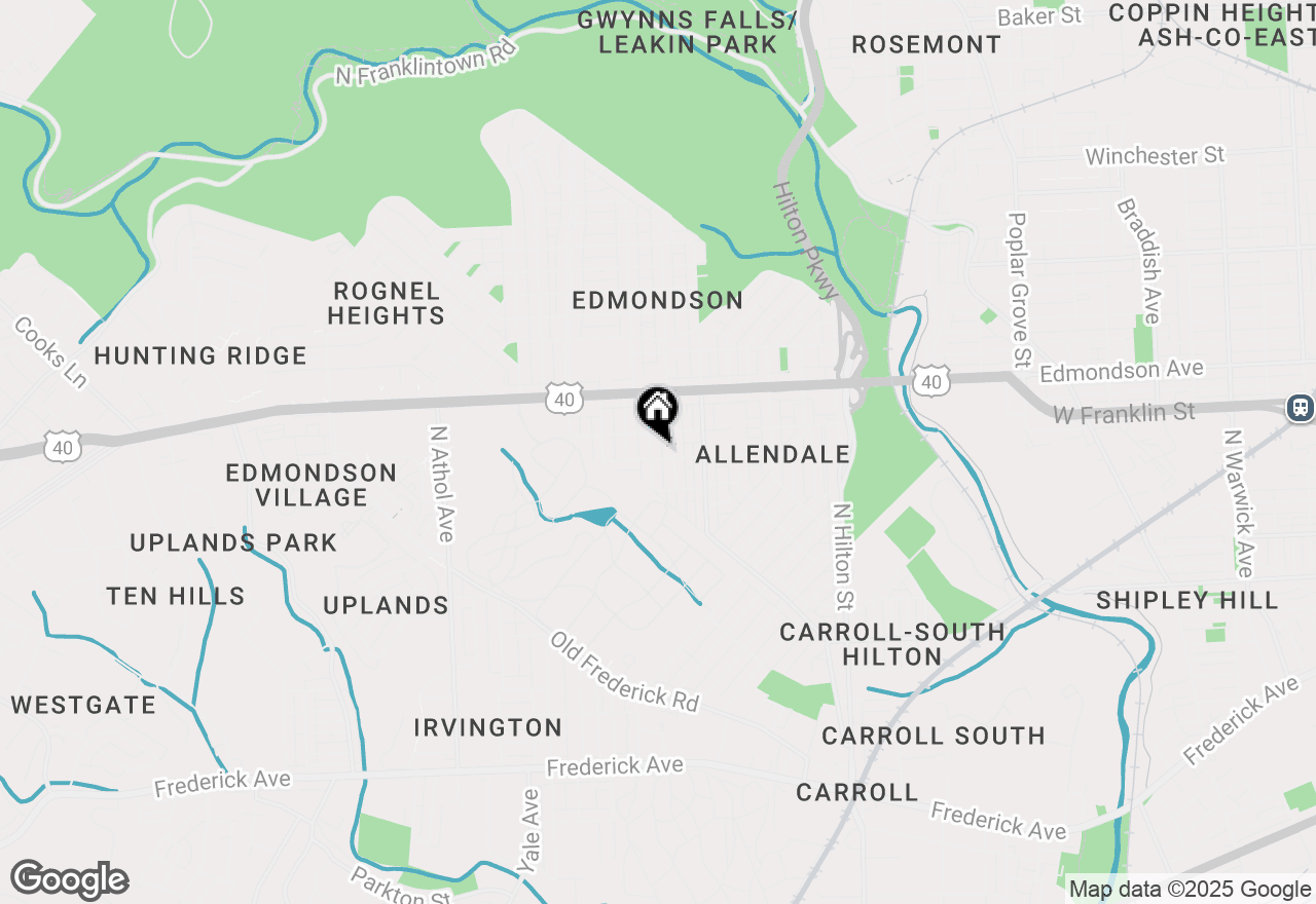 Map of 405 Lyndhurst Street, Baltimore, MD 21229